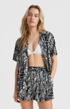 ONeill Fashion Shop 19 ONeill Ocean Mission Shirt | White . Black Comic Seaweed