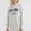 ONeill Surf State Sweat Dress | White Melange -ONeill Fashion Shop 1300033 11012 01 MODEL