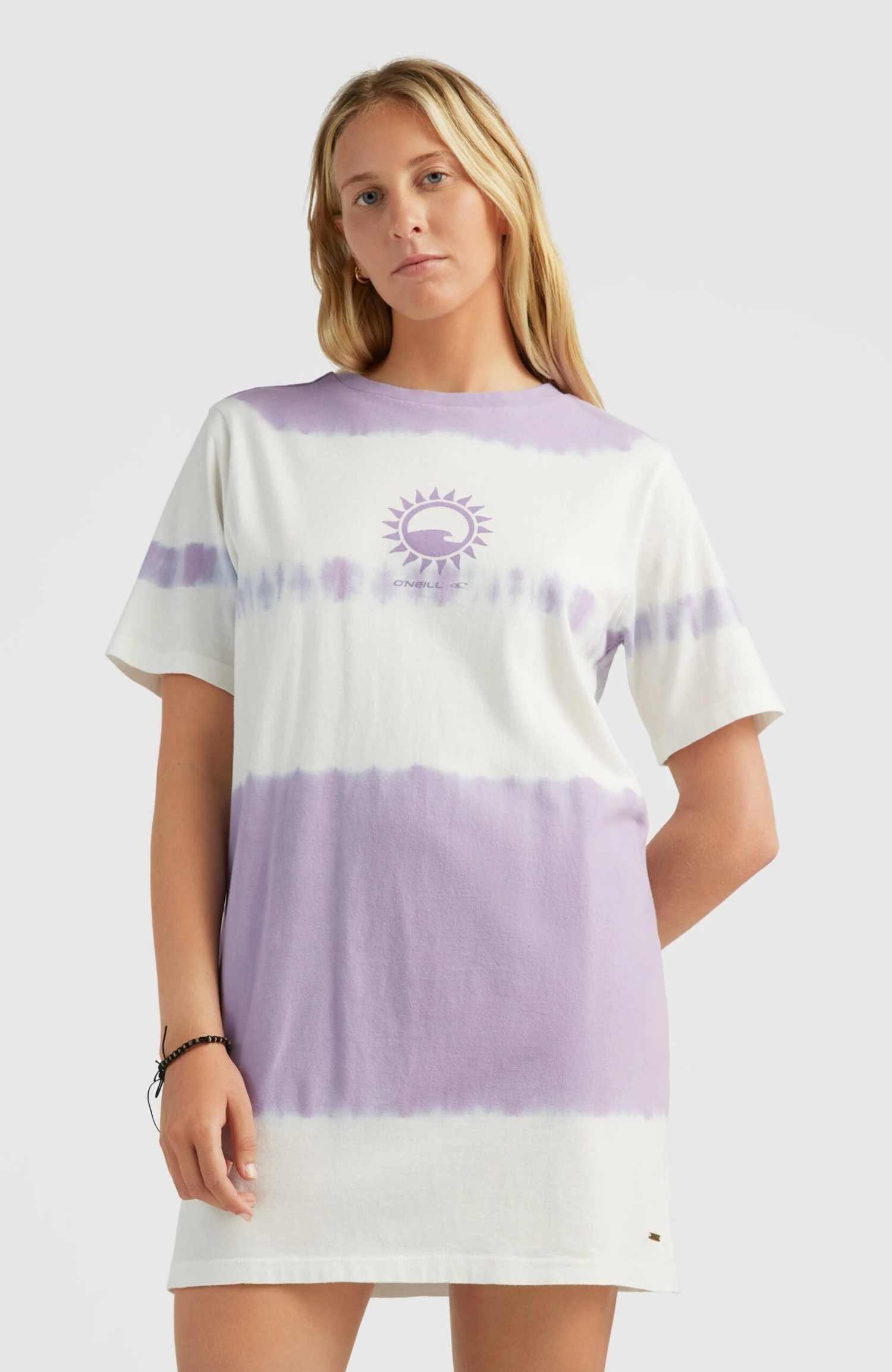 ONeill Women Of The Wave T-Shirt Dress | Purple Tie Dye 3 ONeill Women Of The Wave T-Shirt Dress | Purple Tie Dye