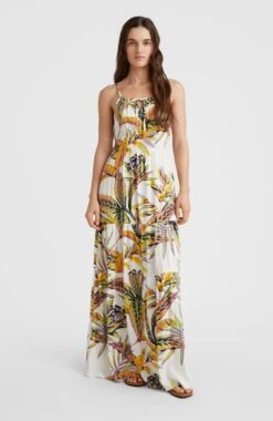 ONeill Quorra Maxi Dress | White Tropical Flower