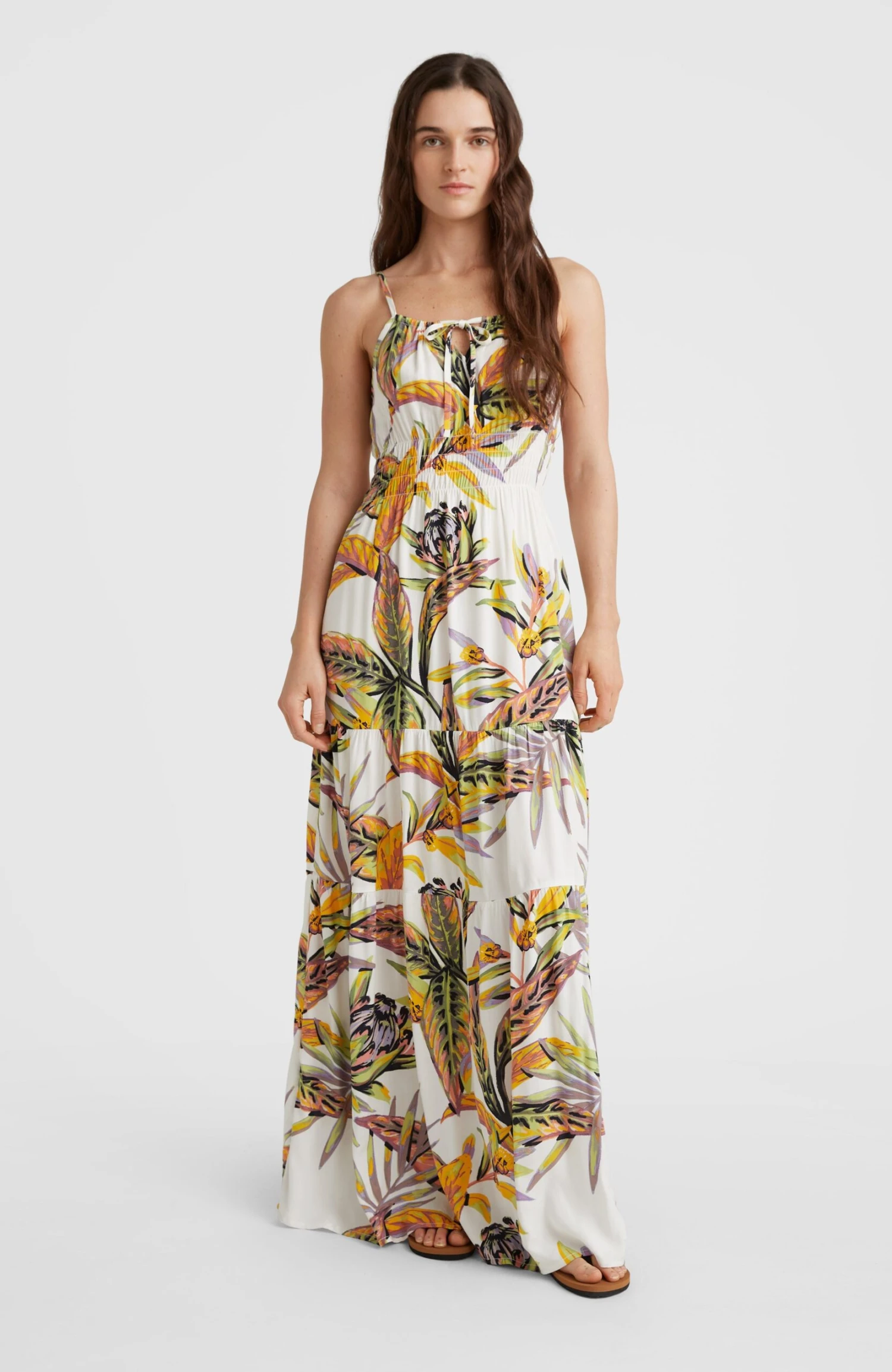 ONeill Quorra Maxi Dress | White Tropical Flower 3 ONeill Quorra Maxi Dress | White Tropical Flower