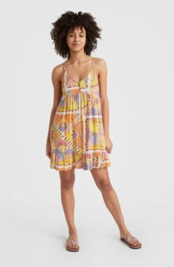 ONeill Malu Beach Dress | Yellow Scarf Print