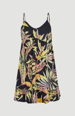 ONeill Malu Beach Dress | Black Tropical Flower