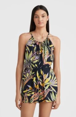 ONeill Leina Playsuit | Black Tropical Flower