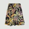 ONeill Lilia Smocked Skirt | Black Tropical Flower -ONeill Fashion Shop 1300066 39033 10 PACK