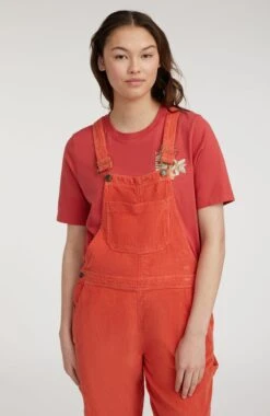 ONeill Cord Dungarees | Red Orcher -ONeill Fashion Shop 1300090 13024 01 MODEL