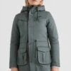 ONeill Cotton Journey Parka Jacket | Balsam Green -ONeill Fashion Shop 1500030 16025 01 MODEL