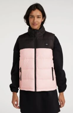 ONeill O'Riginals Puffer Vest | Peach Whip Colour Block