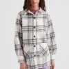 ONeill Checked Shirt | White Cosy Check -ONeill Fashion Shop 1650001 31018 01 MODEL
