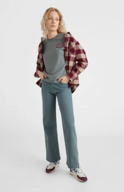 ONeill Checked Flannel Shirt | Red Small Buffalo Check 10 ONeill Checked Flannel Shirt | Red Small Buffalo Check -ONeill Fashion Shop 1650002 33020 03 MODEL