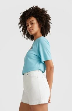 ONeill Dive High-Waist Twill Shorts | Snow White -ONeill Fashion Shop 1700026 11010 04 MODEL