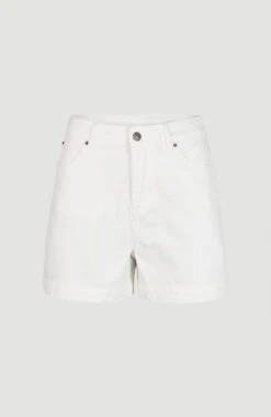 ONeill Dive High-Waist Twill Shorts | Snow White -ONeill Fashion Shop 1700026 11010 10 PACK