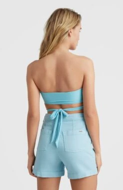 ONeill Dive High-Waist Twill Shorts | Blue Topaz 12 ONeill Dive High-Waist Twill Shorts | Blue Topaz -ONeill Fashion Shop 1700026 15044 04 MODEL