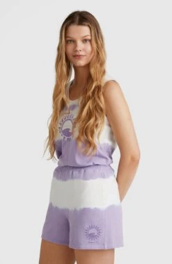 ONeill Women Of The Wave High-Waist Sweatshorts | Purple Tie Dye