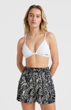 ONeill Java Wave High-Waist Shorts | White . Black Comic Seaweed
