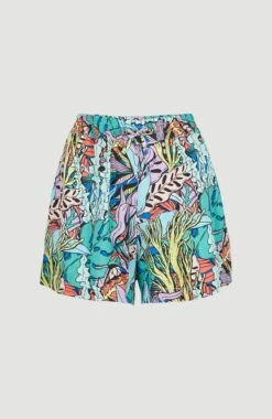 ONeill Java Wave High-Waist Shorts | Blue Comic Seaweed -ONeill Fashion Shop 1700038 35096 10 PACK