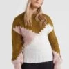 ONeill Knit Colourblock Pullover | Plantation Colour Block -ONeill Fashion Shop 1750024 47015 01 MODEL