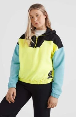 ONeill Progressive Half Zip Hoodie | Pyranine Yellow Colour Block