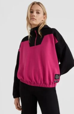 ONeill Progressive Half Zip Hoodie | Fuchsia Red Colour Block