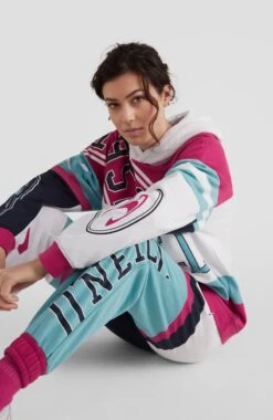 ONeill Collegiate Progressive Hoodie | Aqua Sea Colour Block