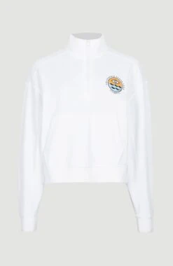 ONeill Cove Half Zip Crew Sweatshirt | Snow White