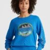 ONeill Cult Shift Crew Sweatshirt | Princess Blue 2 ONeill Cult Shift Crew Sweatshirt | Princess Blue -ONeill Fashion Shop 1750047 15045 01 MODEL