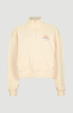 ONeill Bunji Half Zip Crew Sweatshirt | Bleached Sand