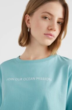 ONeill Join Our Mission T-Shirt | Aqua Sea -ONeill Fashion Shop 1850047 15032 04 MODEL