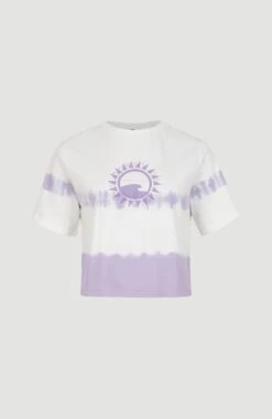 ONeill Women Of The Wave Cropped T-Shirt | Purple Tie Dye