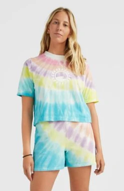 ONeill Women Of The Wave Cropped T-Shirt | Blue Tie Dye