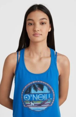 ONeill Connective Graphic Tanktop | Princess Blue -ONeill Fashion Shop 1850088 15045 02 MODEL