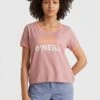 ONeill Marri Ringer T-Shirt | Ash Rose -ONeill Fashion Shop 1850098 14023 01 MODEL