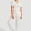 ONeill High-Waist Sweatpants | White Melee -ONeill Fashion Shop N07700 8101 2 MODEL
